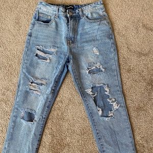 Distressed Mom Jeans
